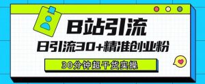 B站引流日引流30+精准创业粉,超详细B站引流创业粉玩法【揭秘】-网赚项目众筹网