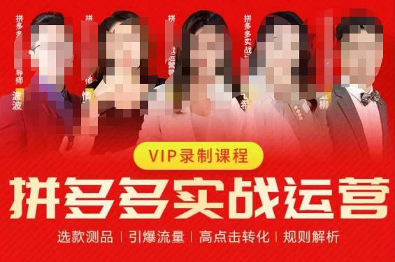 2023推易拼多多实战运营，选款测品、引爆流量、高点击转化、规则解析-网赚项目众筹网