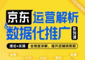 京东运营解析与数据化推广系列课,全维度讲解京东运营逻辑+数据化推广提升店铺销售额-网赚项目众筹网