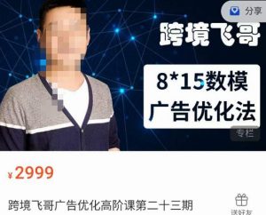 跨境飞哥·广告优化高阶课第二十三期,8*15数模广告优化法,用数据驱动决策-网赚项目众筹网
