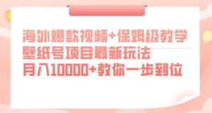海外爆款视频+保姆级教学,壁纸号项目最新玩法,月入10000+教你一步到位【揭秘】-网赚项目众筹网