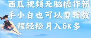 西瓜视频搞笑号,无脑操作新手小白也可月入6K-网赚项目众筹网