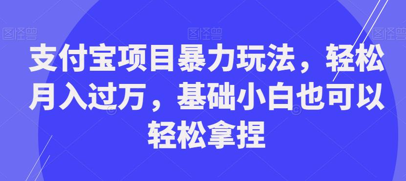 支付宝项目暴力玩法，轻松月入过万，基础小白也可以轻松拿捏【揭秘】-网赚项目众筹网