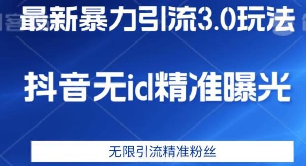 最新暴力引流3.0版本，抖音无id暴力引流各行业精准用户-网赚项目众筹网