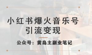 小红书爆火音乐号引流变现项目,视频版一条龙实操玩法分享给你-网赚项目众筹网