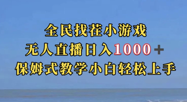 全民找茬小游戏直播玩法，抖音爆火直播玩法，日入1000+-网赚项目众筹网