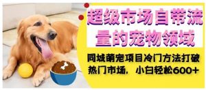 超级市场自带流量的宠物领域,同城萌宠项目冷门方法打破热门市场,小白轻松600+-网赚项目众筹网