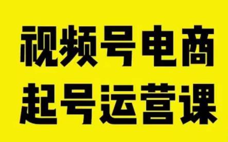视频号电商起号运营课，教新人如何自然流起号，助力商家0-1突破-网赚项目众筹网