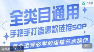 单品爆款打造实操运营,单品爆款从“0”-“1”手把手演练运营步骤-网赚项目众筹网