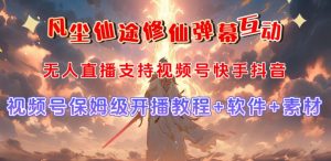 视频号无人直播修仙养成类弹幕互动,游戏玩法多,吸金能力强,自带流量加成-网赚项目众筹网