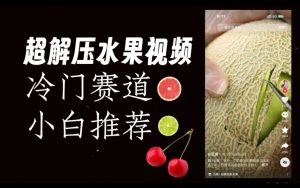 超冷门抖音赛道,水果解压视频0风险,非常容易爆火【揭秘】-网赚项目众筹网