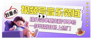 视频号音乐领域项目玩法，操作简单基本和书单号一样，特别容易上热门【揭秘】-网赚项目众筹网