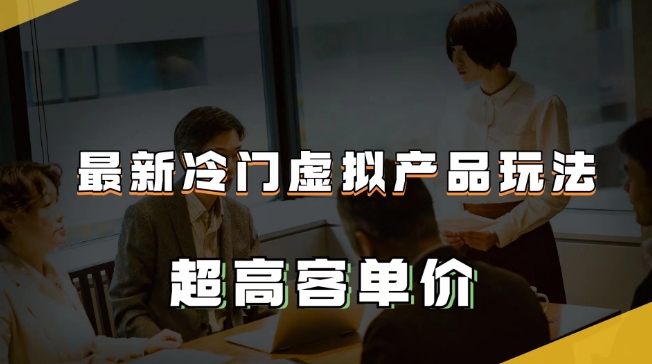 最新冷门虚拟产品玩法，超高客单价，月入2-3万＋【揭秘】-网赚项目众筹网