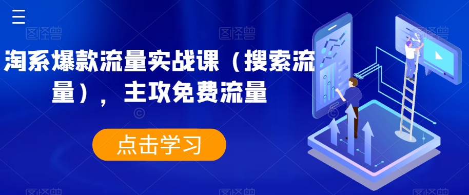 淘系爆款流量实战课（搜索流量），主攻免费流量-网赚项目众筹网