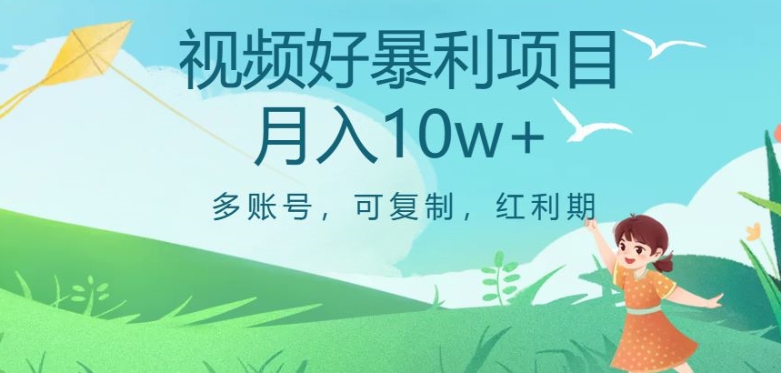 视频号暴利项目，多账号，可复制，红利期，月入10w+【揭秘】-网赚项目众筹网