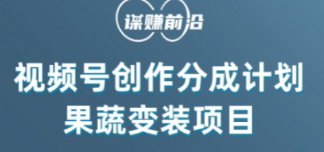 视频号创作分成计划水果蔬菜变装玩法，借助AI变现-网赚项目众筹网