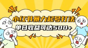 小红书暴力起号秘籍,11月最新玩法,单天变现500+,素人冷启动自媒体创业【揭秘】-网赚项目众筹网