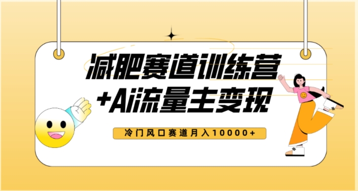 全新减肥赛道AI流量主+训练营变现玩法教程，蓝海冷门赛道小白轻松上手，月入10000+-网赚项目众筹网