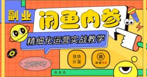 闲鱼精细化运营入门+高阶实战教学,从底层逻辑到轻松变现,多维度玩转闲鱼副业-网赚项目众筹网