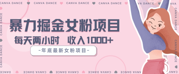 年底暴力女粉掘金项目5天变现1.5W+【揭秘】-网赚项目众筹网