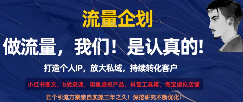 流量企划，打造个人IP，放大私域，持续转化客户【揭秘】-网赚项目众筹网