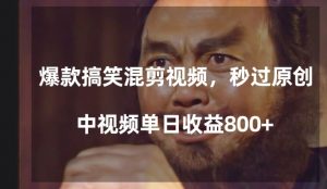 爆款搞笑混剪视频,百分百过原创,单日中视频播放收益800+【揭秘】-网赚项目众筹网