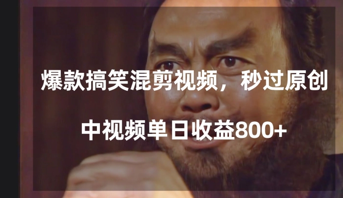 爆款搞笑混剪视频，百分百过原创，单日中视频播放收益800+【揭秘】-网赚项目众筹网
