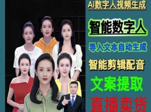 伍老师Ai数字人快速剪辑制作以及变现视频课-网赚项目众筹网