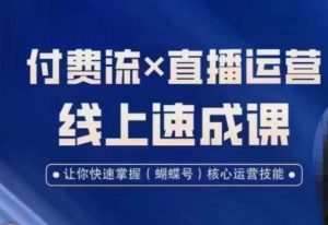 视频号付费流实操课程,付费流✖️直播运营速成课,让你快速掌握视频号核心运营技能-网赚项目众筹网