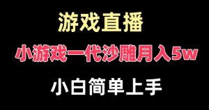 玩小游戏一代沙雕月入5w,爆裂变现,快速拿结果,高级保姆式教学【揭秘】-网赚项目众筹网