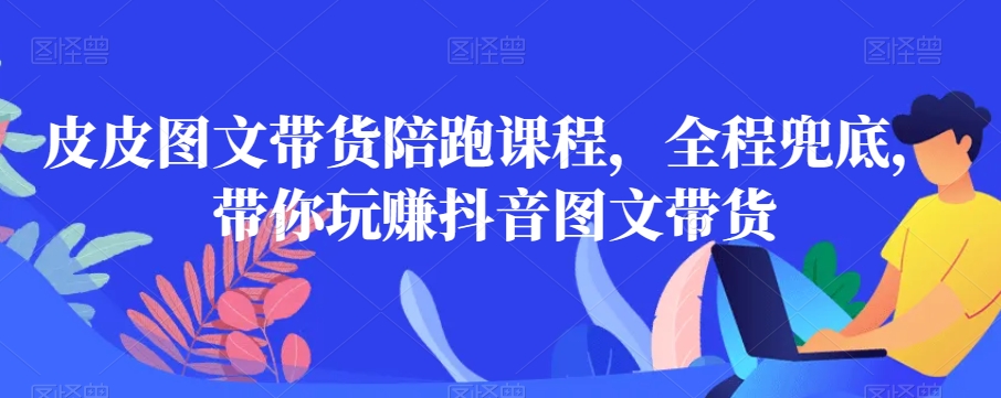 皮皮图文带货陪跑课程，全程兜底，带你玩赚抖音图文带货-网赚项目众筹网