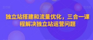 独立站搭建和流量优化，三合一课程解决独立站运营问题-网赚项目众筹网
