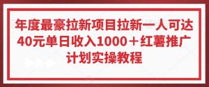 年度最豪拉新项目拉新一人可达40元单日收入1000+红薯推广计划实操教程【揭秘】-网赚项目众筹网