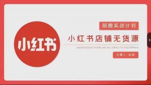 安琪-小红书店铺无货源实战,开店到售后全流程操作-网赚项目众筹网