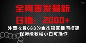 全网首发最新,日撸2000+,外面收费688的金杰猫直播间搭建,保姆级教程小白可操作【揭秘】-网赚项目众筹网