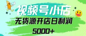 视频号无货源小店从0到1日订单量千单以上纯利润稳稳5000+【揭秘】-网赚项目众筹网