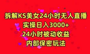 利用快手24小时无人美女直播,实操日入3000,24小时被动收益,内部保密玩法【揭秘】-网赚项目众筹网