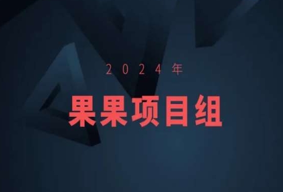 2024年果果项目组项目合集-果果最新项目-网赚项目众筹网