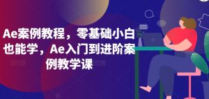 Ae案例教程，零基础小白也能学，Ae入门到进阶案例教学课-网赚项目众筹网