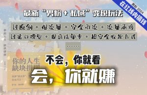 2024,“男粉+私域”还是最耐造、最赚、最轻松、最愉快的变现方式【揭秘】-网赚项目众筹网
