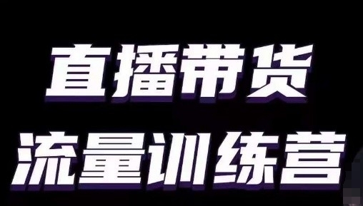 直播带货流量训练营，小白主播必学直播课-网赚项目众筹网