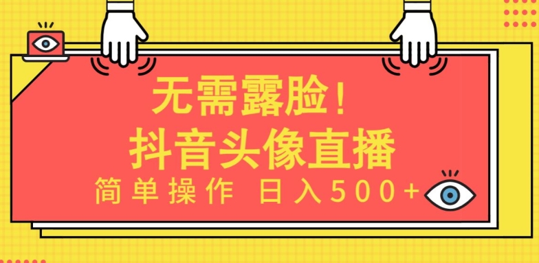 无需露脸，Ai头像直播项目，简单操作日入500+【揭秘】-网赚项目众筹网