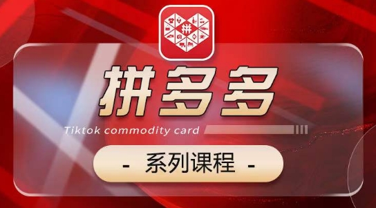 2024拼多多系列课，【基础】【运营】【活动】【推广】【玩法】5大模块-网赚项目众筹网