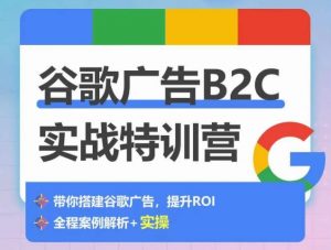 谷歌广告B2C实战特训营,500+谷歌账户总结经验,实战演示如何从0-1搭建广告账户-网赚项目众筹网