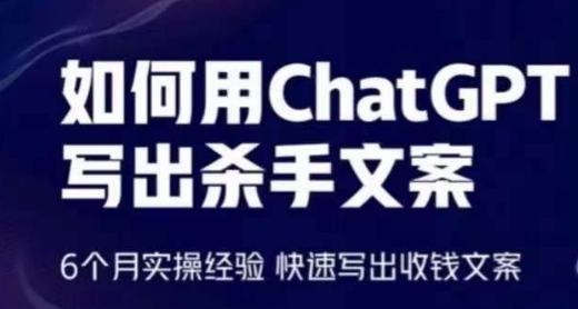 如何用ChatGPT写出杀手文案，6个月实操经验，快速写出收钱文案-网赚项目众筹网