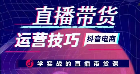 直播带货运营技巧，学实战的直播带货课-网赚项目众筹网