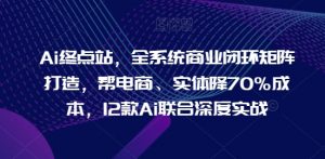 Ai终点站,全系统商业闭环矩阵打造,帮电商、实体降70%成本,12款Ai联合深度实战-网赚项目众筹网