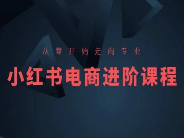 从零开始走向专业，小红书电商进阶课程-网赚项目众筹网