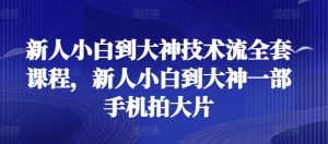 新人小白到大神技术流全套课程,新人小白到大神一部手机拍大片-网赚项目众筹网