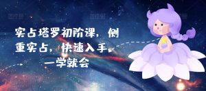 实占塔罗初阶课,侧重实占,快速入手,一学就会-网赚项目众筹网